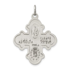 Sterling Silver Antiqued 4-way Medal QC3469