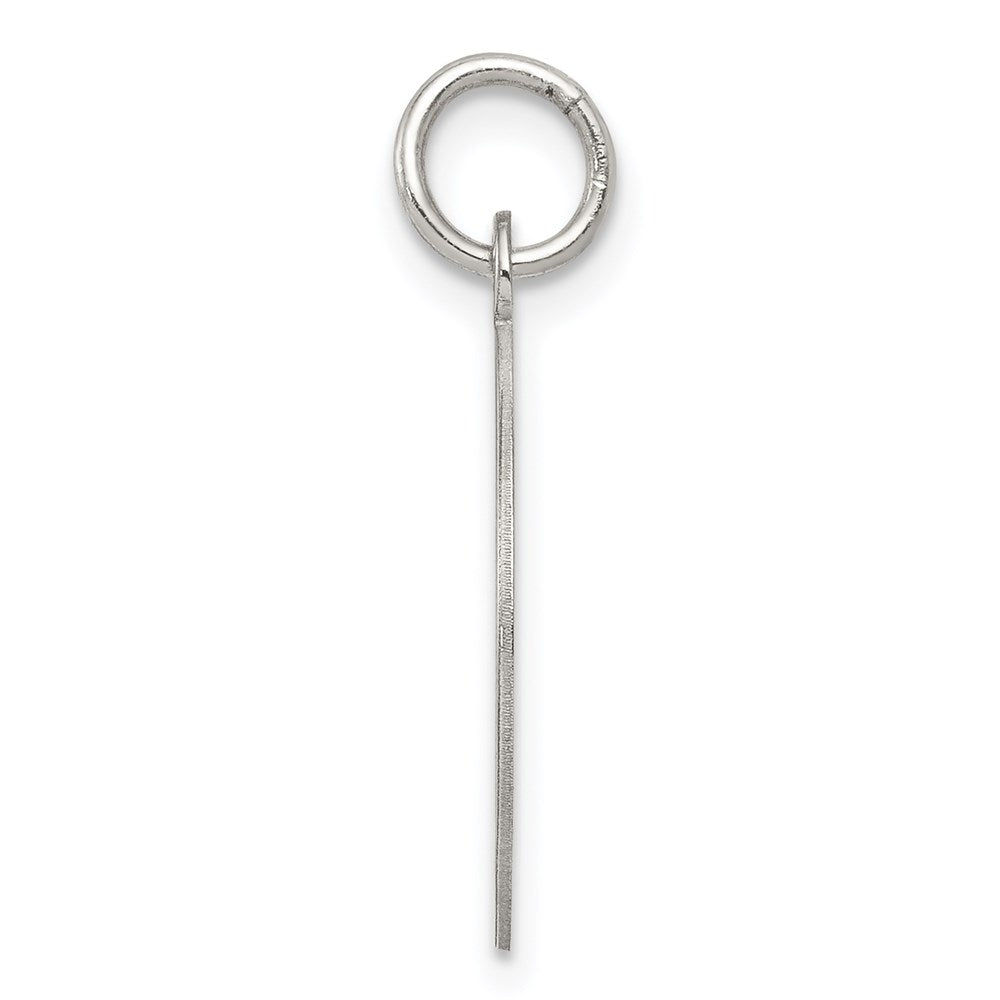 Sterling Silver Rhodium-plated Happy Birthday Disc Charm QC347
