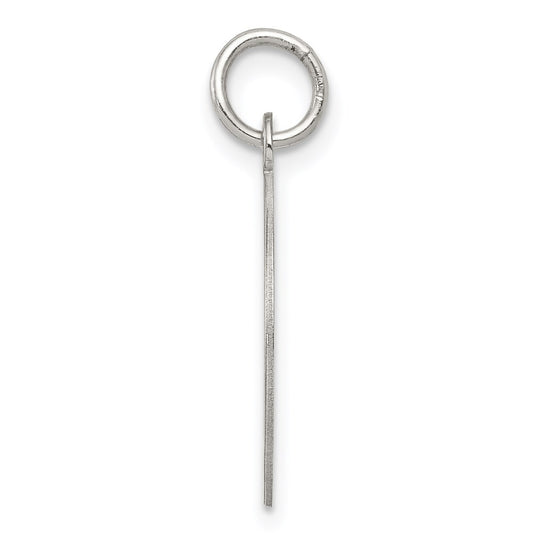 Sterling Silver Rhodium-plated Happy Birthday Disc Charm QC347
