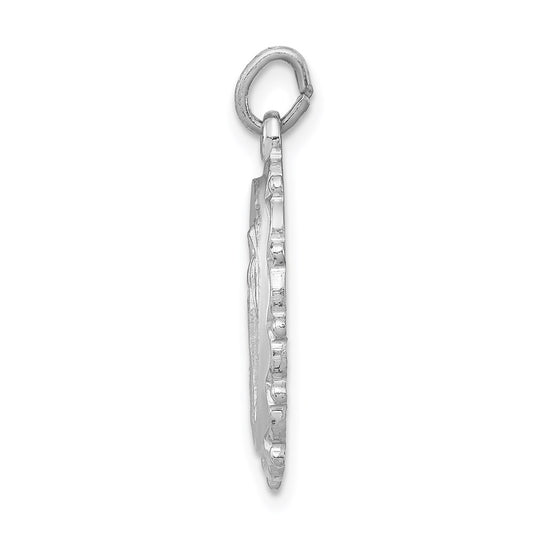 Sterling Silver Rhodium-plated Miraculous Medal QC3489