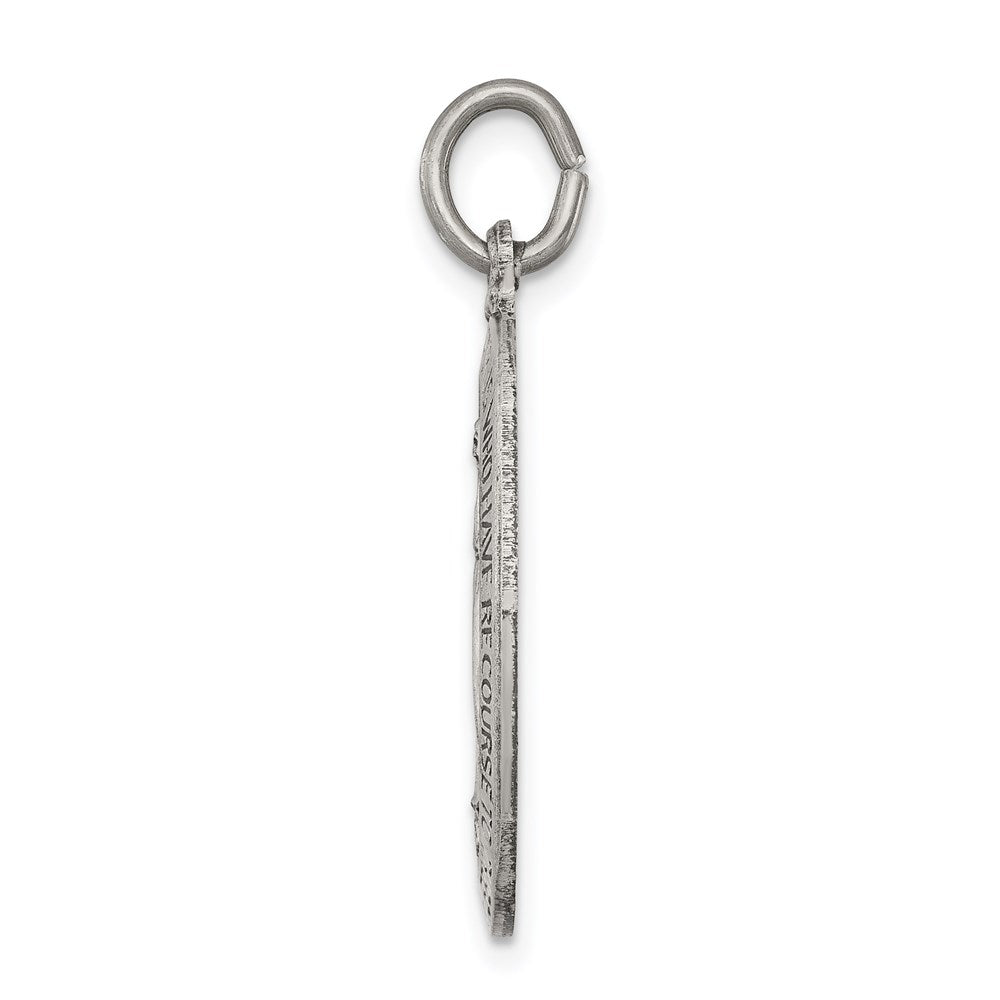 Sterling Silver Antiqued Miraculous Medal QC3490