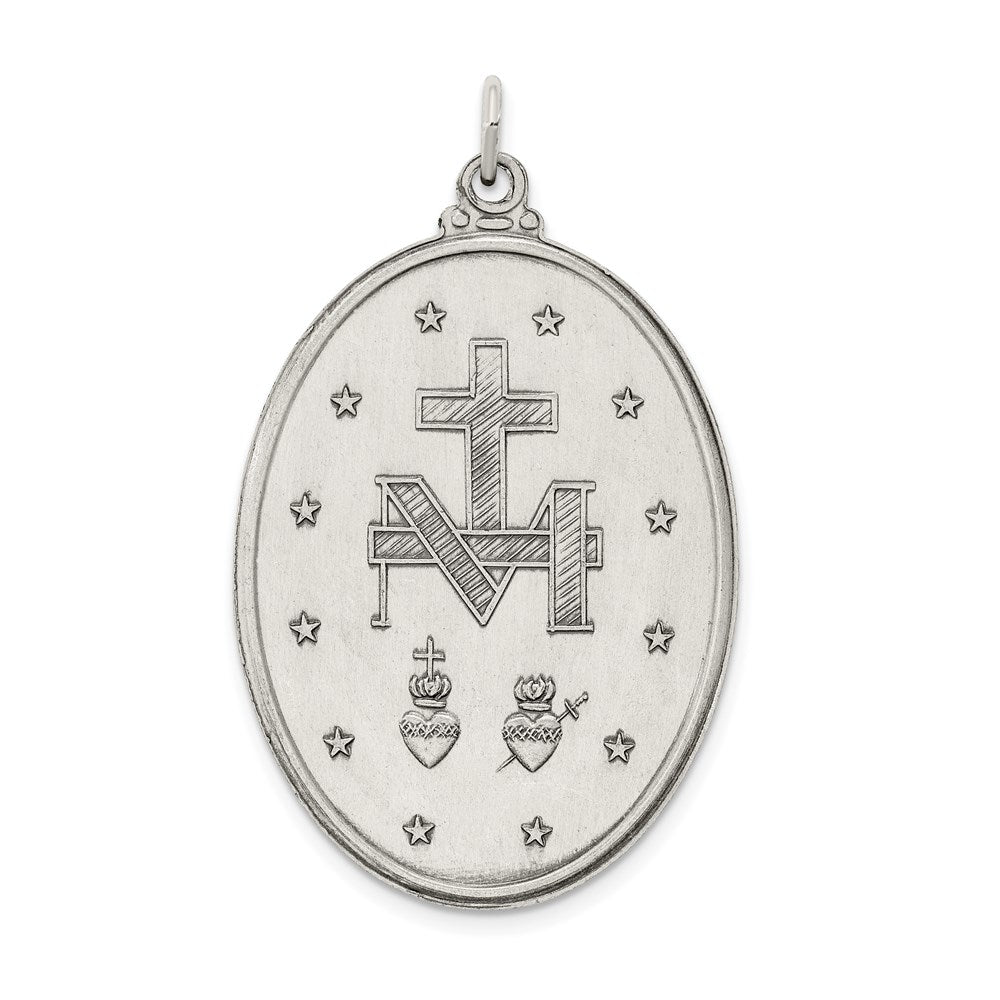 Sterling Silver Antiqued Miraculous Medal QC3493