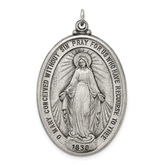 Sterling Silver Antiqued Miraculous Medal QC3493