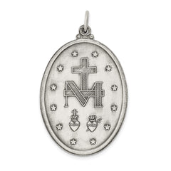 Sterling Silver Antiqued Miraculous Medal QC3494