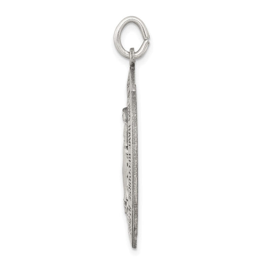 Sterling Silver Antiqued Miraculous Medal QC3498