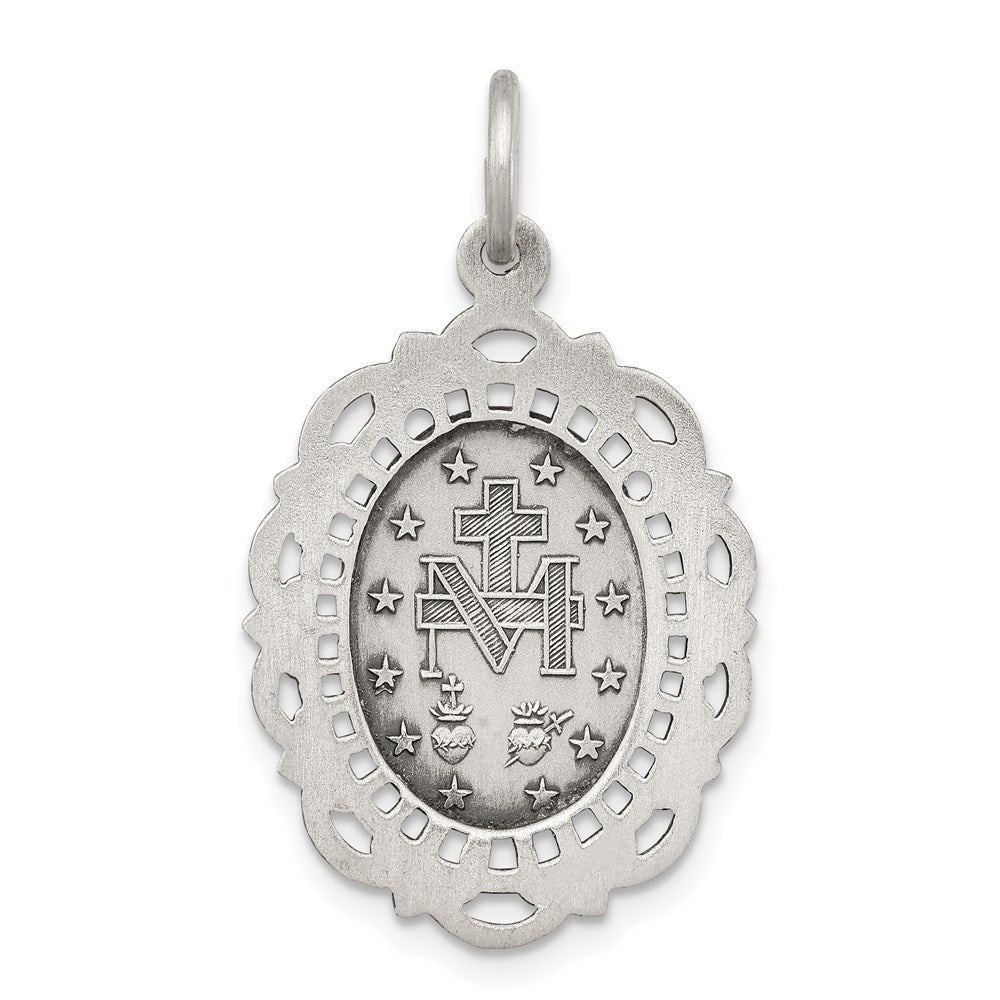 Sterling Silver Antiqued Miraculous Medal QC3499
