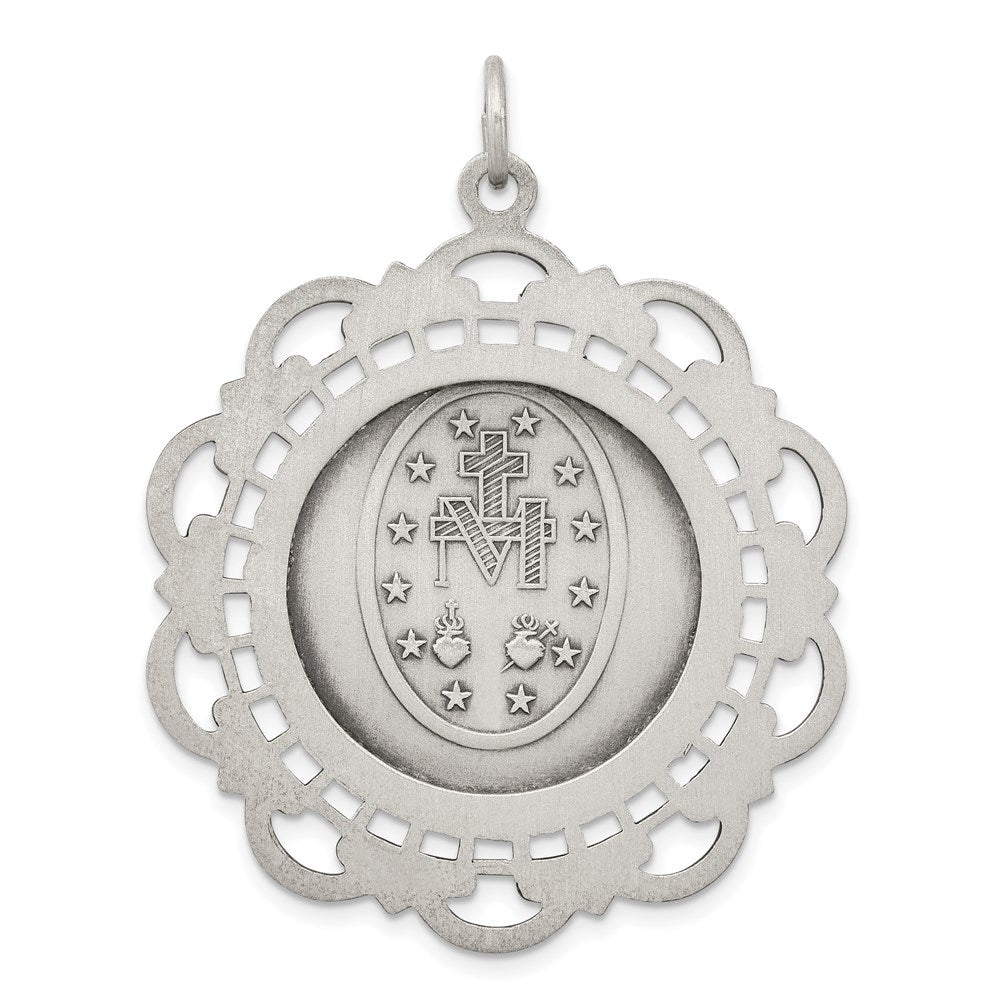 Sterling Silver Antiqued Miraculous Medal QC3500