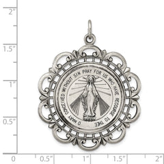 Sterling Silver Antiqued Miraculous Medal QC3500