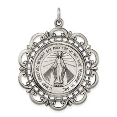 Sterling Silver Antiqued Miraculous Medal QC3500