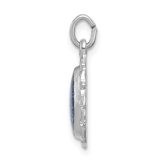 Sterling Silver Rhodium-plated Miraculous Medal QC3505