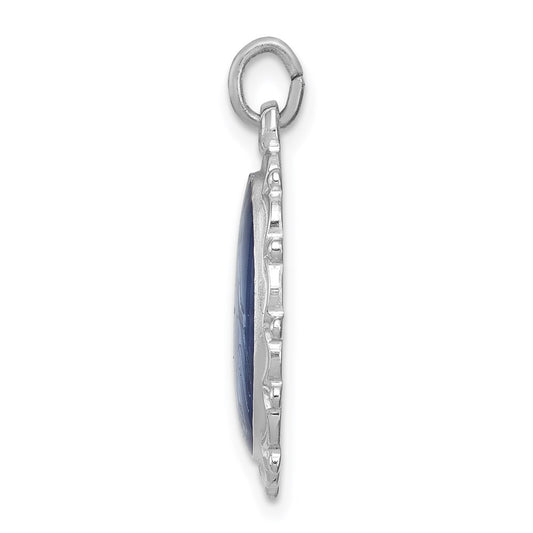 Sterling Silver Rhodium-plated Miraculous Medal QC3506