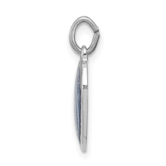 Sterling Silver Rhodium-plated Miraculous Heart Medal QC3507