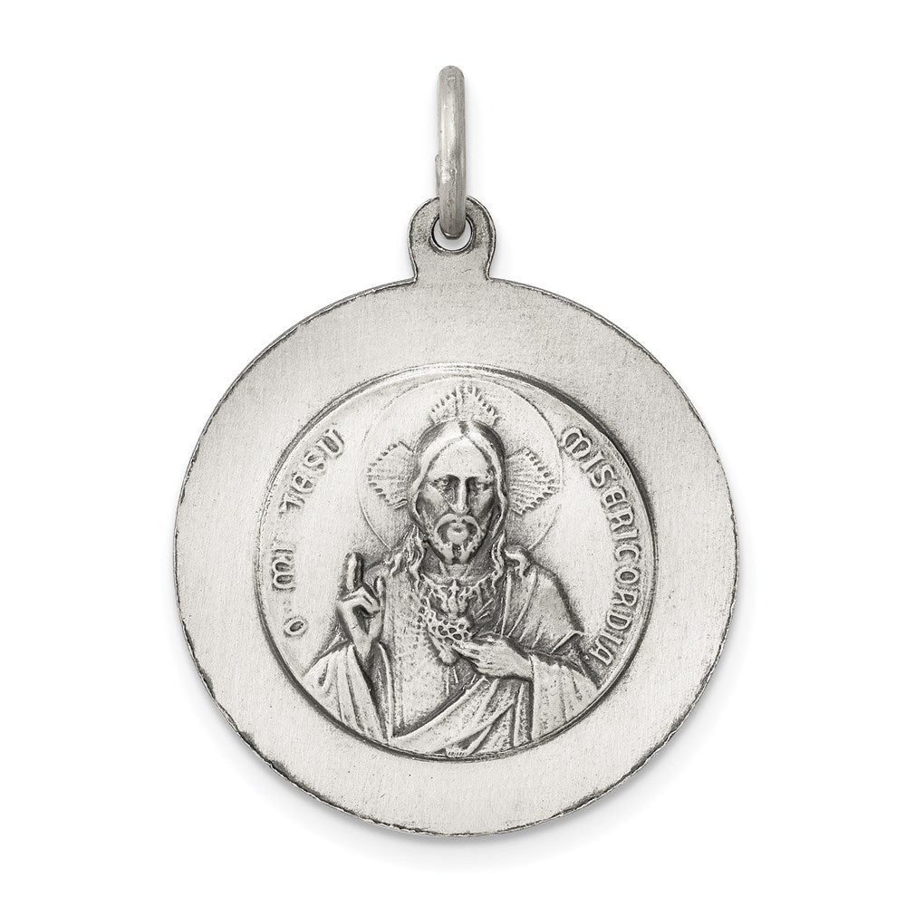 Sterling Silver Antiqued Queen of the Holy Scapular Medal QC3511