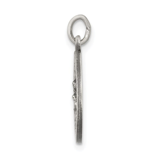 Sterling Silver Antiqued Our Lady of Perpetual Help Medal QC3513