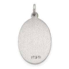 Sterling Silver Antiqued Our Lady of Perpetual Help Oval Medal QC3514