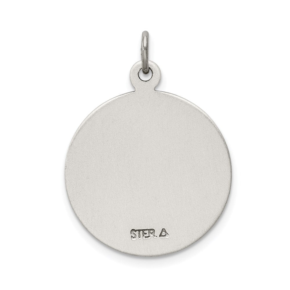 Sterling Silver Antiqued St. Christopher Medal QC3526