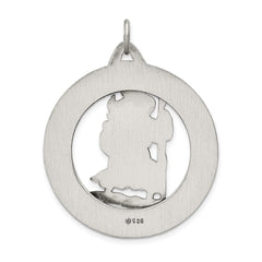 Sterling Silver Antiqued St. Christopher Medal QC3529