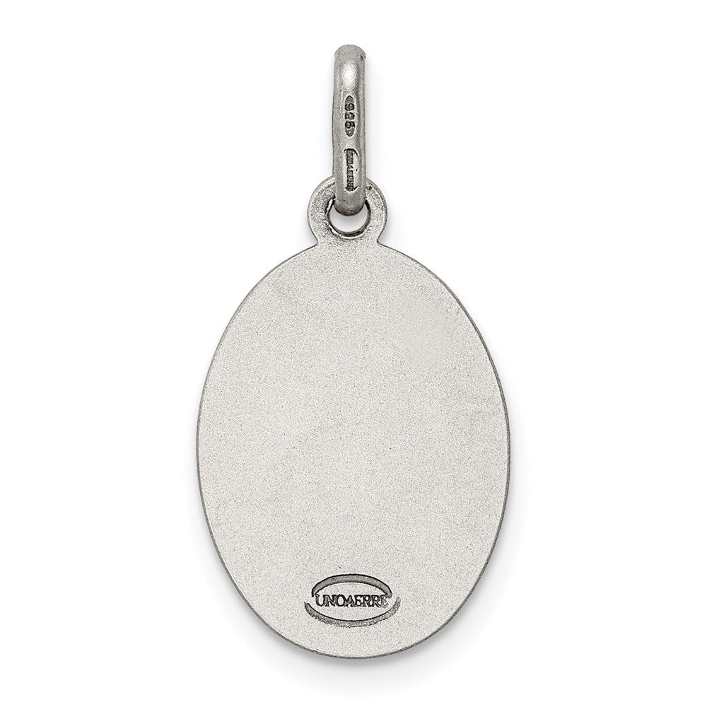 Sterling Silver Antiqued St. Christopher Medal QC3555