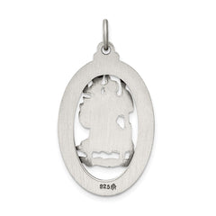 Sterling Silver Antiqued St. Christopher Medal QC3561