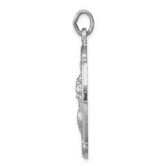 Sterling Silver Rhodium-plated St. Christopher Medal QC3563