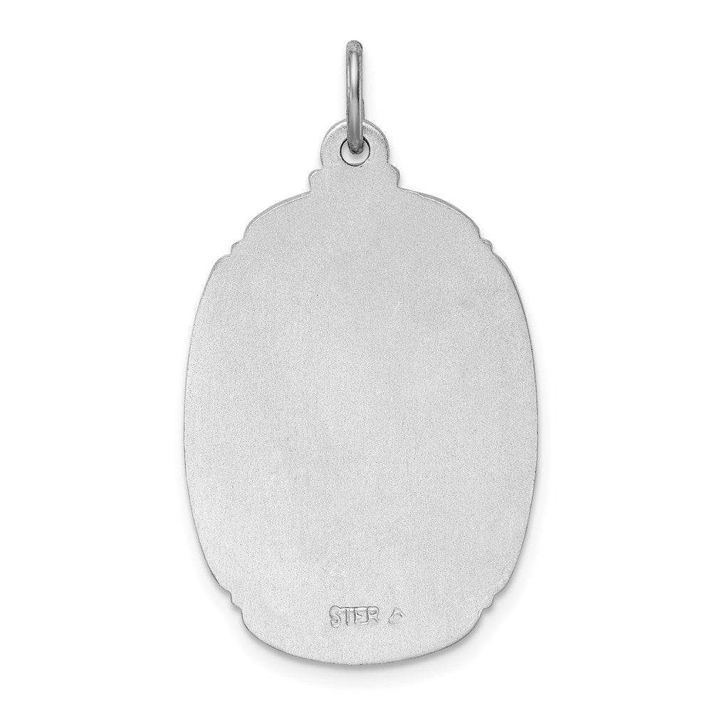 Sterling Silver Rhodium-plated St. Christopher Medal QC3563