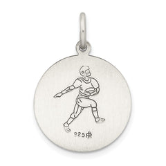 Sterling Silver Antiqued St. Christopher Football Medal QC3573