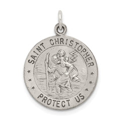 Sterling Silver Antiqued St. Christopher Basketball Medal QC3574