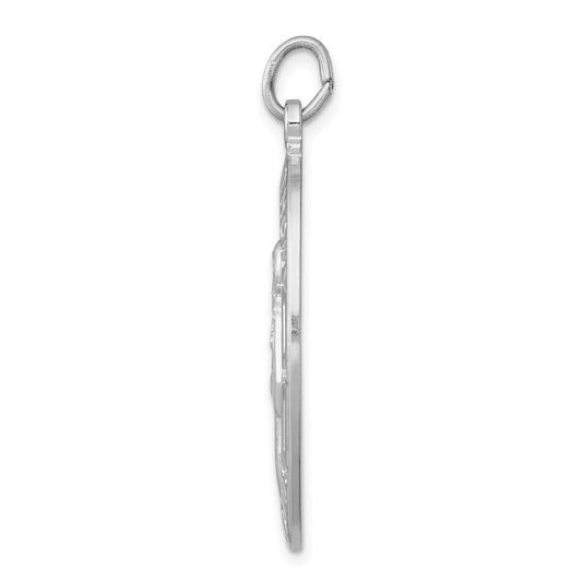 Sterling Silver Rhodium-plated St. Anthony Medal QC3579