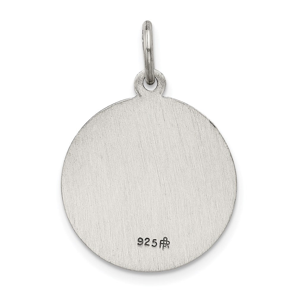 Sterling Silver Antiqued St. Barbara Medal QC3584