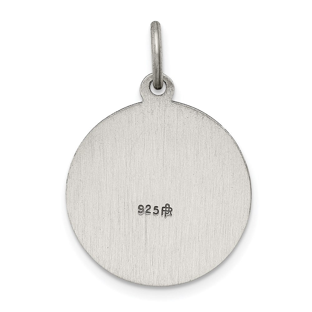 Sterling Silver Antiqued Saint Francis of Assisi Medal QC3585