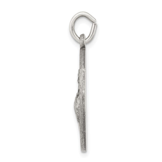 Sterling Silver Antiqued Saint Francis of Assisi Medal QC3586