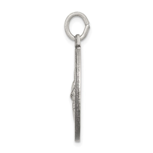 Sterling Silver Antiqued Saint Gerard Medal QC3589