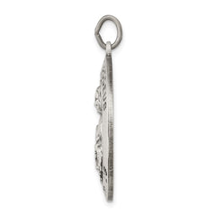 Sterling Silver Antiqued Saint Jude Thaddeus Medal QC3604