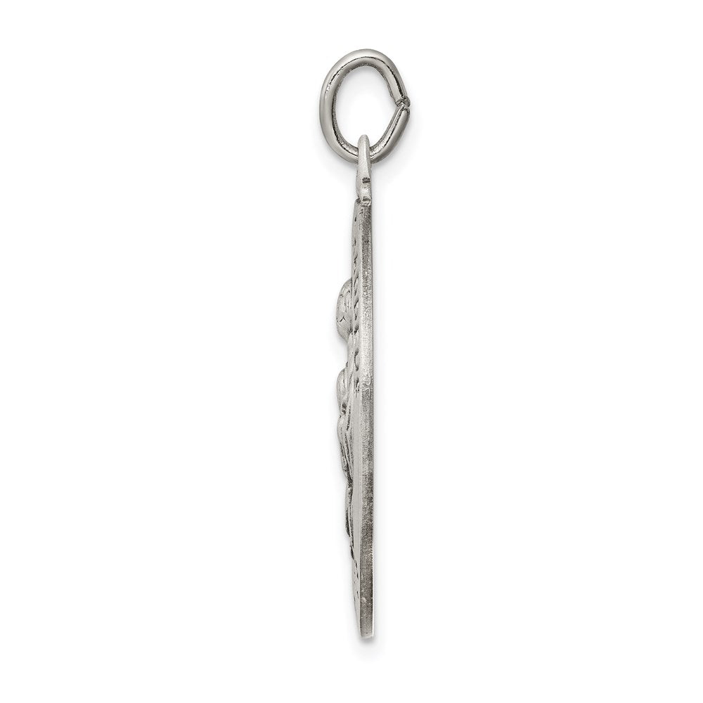 Sterling Silver Antiqued Saint Jude Thaddeus Medal QC3606