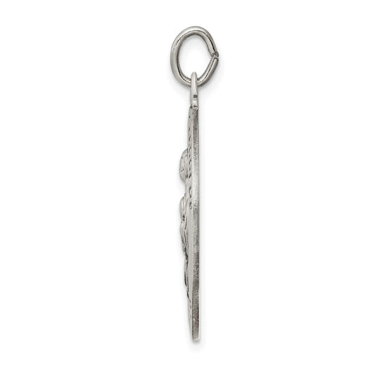 Sterling Silver Antiqued Saint Jude Thaddeus Medal QC3606