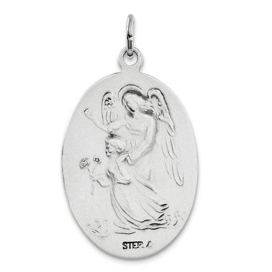 Sterling Silver Antiqued Reversible St. Michael Medal QC3615