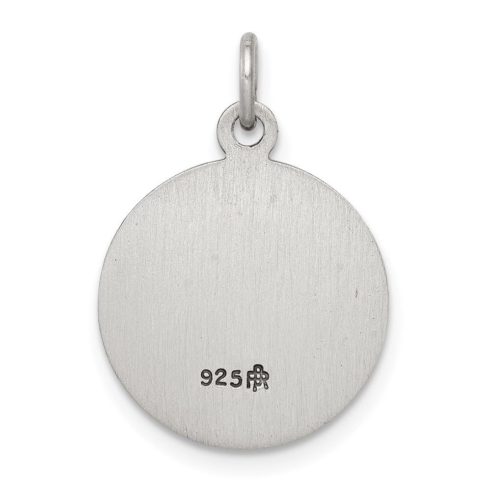 Sterling Silver Antiqued St. Peregrine Medal QC3617