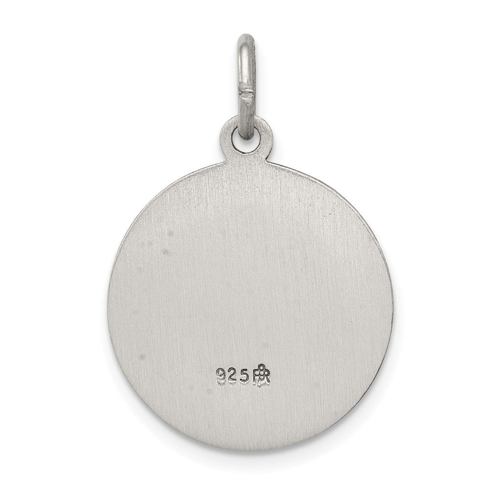 Sterling Silver Antiqued Saint Patrick Medal QC3619