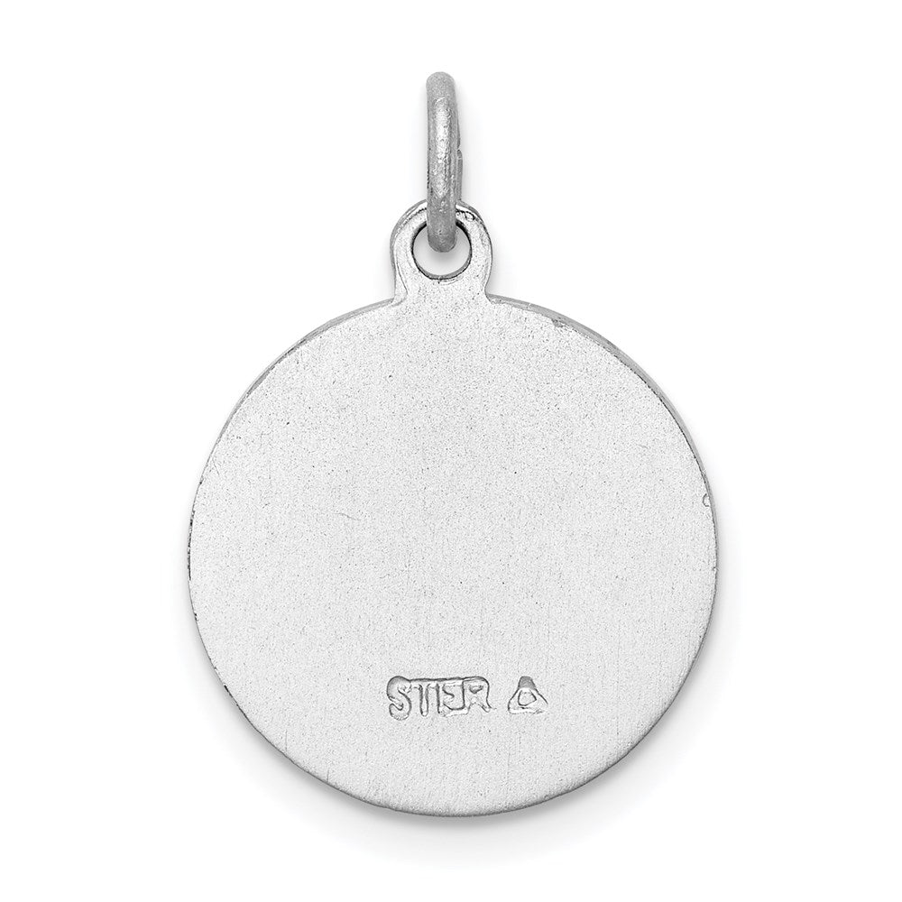 Sterling Silver Rhodium-plated & Vermeil Guardian Angel Medal QC3624