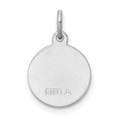 Sterling Silver Rhodium-plated Angel Medal Charm QC3632