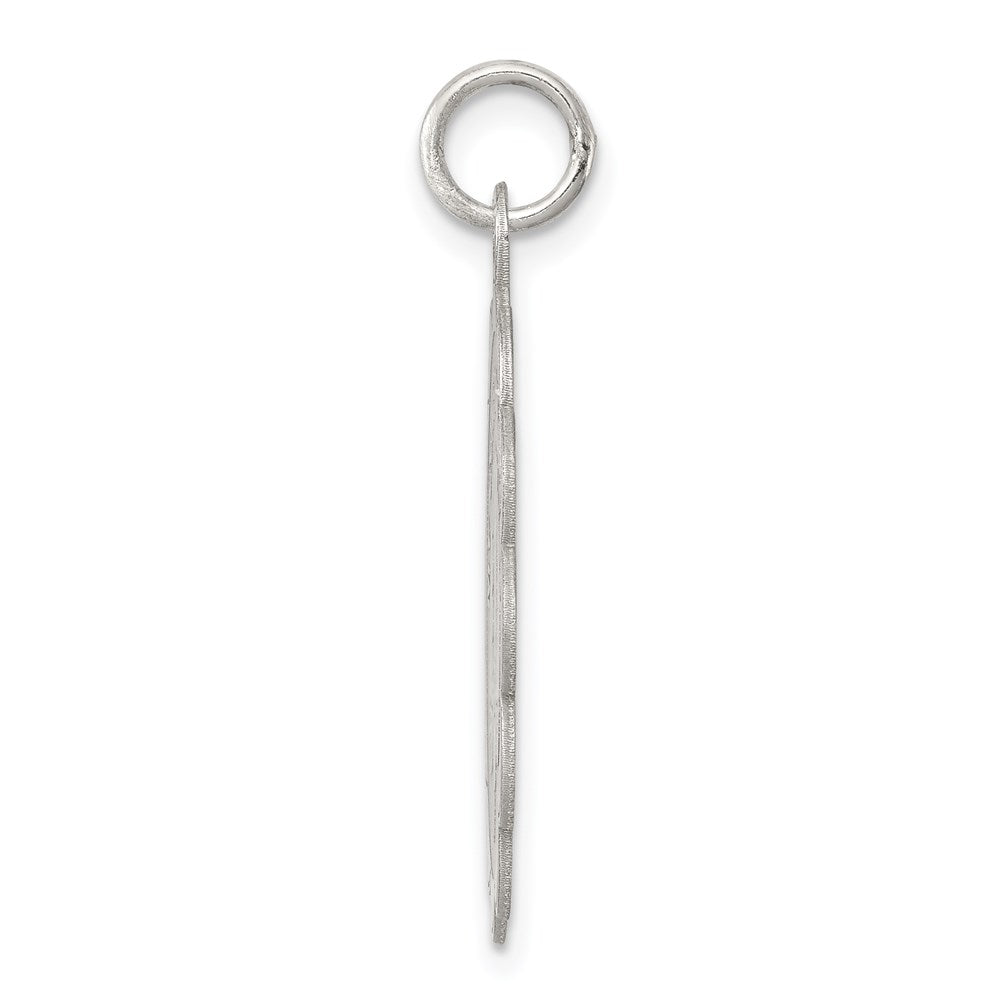 Sterling Silver Rhodium-plated My Confirmation Disc Charm QC370