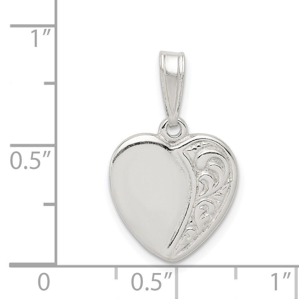 Sterling Silver Heart Pendant QC3736