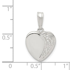 Sterling Silver Heart Pendant QC3736