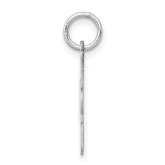 Sterling Silver Rhodium-plated # 1 Mom Polished Charm QC3740