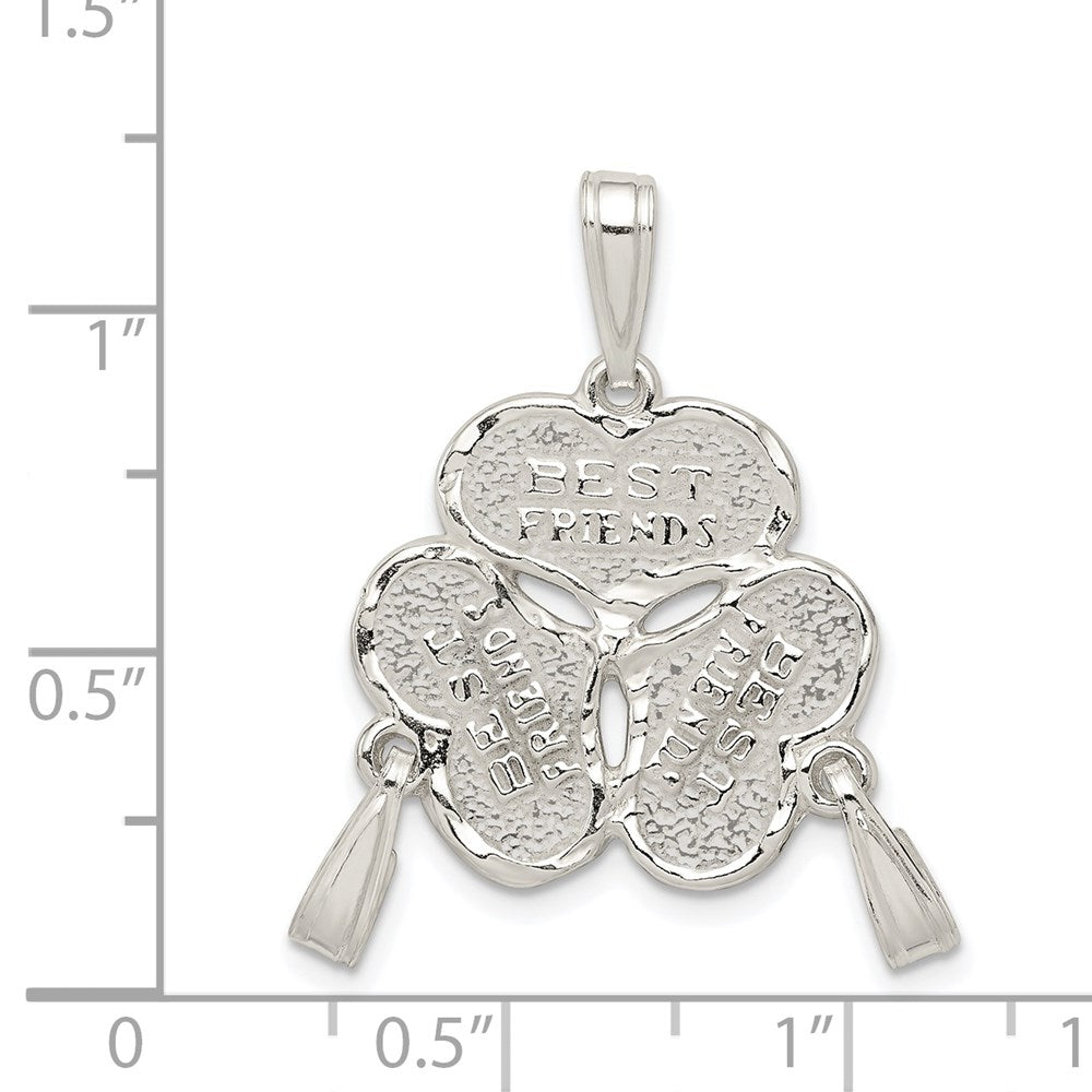 Sterling Silver 3-Piece Break apart Best Friends Charm QC3748