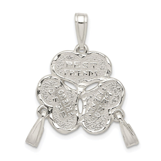 Sterling Silver 3-Piece Break apart Best Friends Charm QC3748
