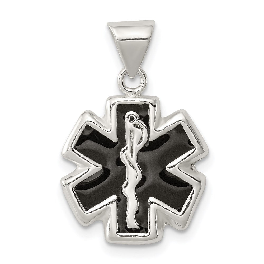 Sterling Silver Enameled Medical Charm QC3754