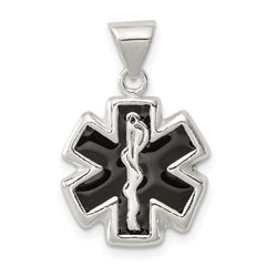 Sterling Silver Enameled Medical Charm QC3754