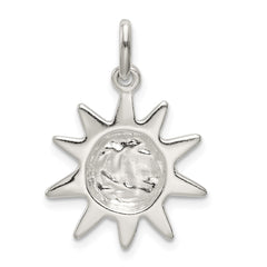 Sterling Silver Sun Charm QC3900