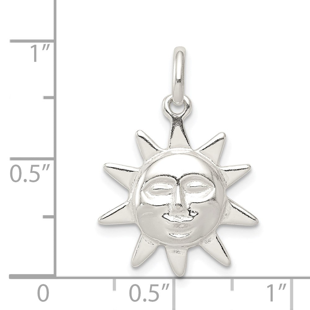 Sterling Silver Sun Charm QC3900